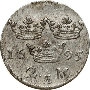 Švédsko, 2 marky, 1695