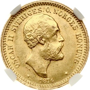 Sweden 10 Kronor 1874 ST NGC MS 64