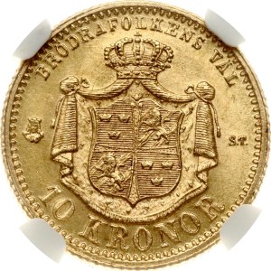 Sweden 10 Kronor 1874 ST NGC MS 64