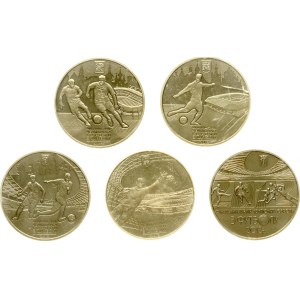 Ukraine 5 Hryven 2011 UEFA Euro 2012 Lot of 5 coins