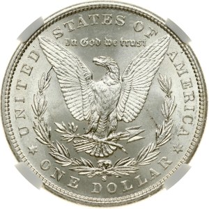 USA Morganův dolar 1881 S, NGC MS 63