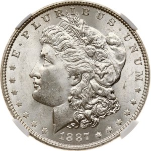 USA Morganov dolár z roku 1887, NGC MS 63