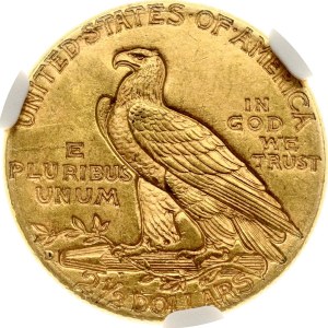 USA 2½ dolaru, 1925 D, NGC MS 62