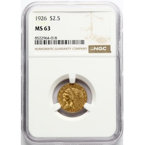 USA 2½ Dollars 1926 NGC MS 63