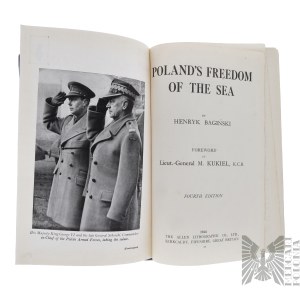 [DEDYKACJA] PSZnZ Książka “Poland's Freedom Of The Sea” (Wolność Polski Na Morzu) Henryk Bagiński, Dedykacja od Oficerów 8 Kompani Warsztatowej - Grudzień 1945 rok - Marynarka Wojenna