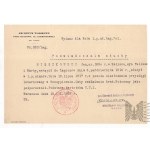 Second Polish Republic: Certificate of Service for a Soldier of the Polish Legions—Beliniacy, 1st Uhlan Regiment of the Legions—Military Archives, 1937