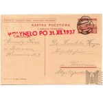 Second Polish Republic Postcard: Committee for the Cross and Medal of Independence — Sosnowiec, Warsaw 1937