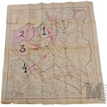 Second Polish Republic: Map of the Republic of Poland Showing the Boundaries of DOK and PKU, Military Geographic Institute, 1925 — Corps District Commands, County Recruitment Commands