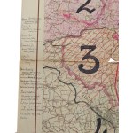 II RP Mapa Rzeczypospolitej Polskiej z Oznaczeniem Granic DOK i PKU Wojskowy Instytut Geograficzny w 1925 Roku - Dowództwa Okręgów Korpusów, Powiatowe Komendy Uzupełnień