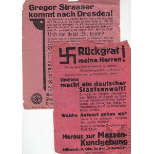 III Rzesza Dwie Niemieckie Ulotki Propagandowe - 1934, Wymiar Sprawiedliwości