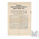 USSR/Third Reich Propaganda Leaflet Aimed at Wehrmacht Soldiers Encouraging Them to Surrender - Propaganda, Wehrmacht, Red Army