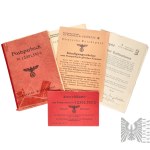 III Rzesza Zestaw Dokumentów Deutsche Reichspost Karta Identyfikacyjna (Ausweiskarte)