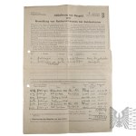 III Rzesza Zestaw Dokumentów Deutsche Reichspost Karta Identyfikacyjna (Ausweiskarte)