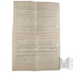 III Rzesza Zestaw Dokumentów Deutsche Reichspost Karta Identyfikacyjna (Ausweiskarte)