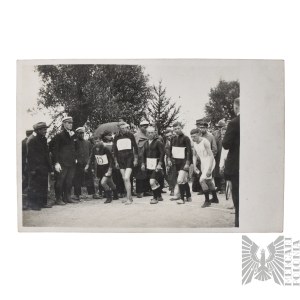 II RP Fotografia Biegaczy Sport Zawody - Bieg Legionowy (?) Przasnysz