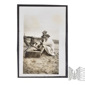II RP Fotografia Strzelania z Karabinu Maszynowego Hotchkiss