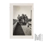 Second Polish Republic: Photograph of Armored Corps Officers—Model 28 Armored Car