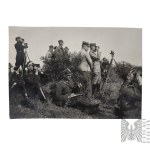 Second Polish Republic: Group Photograph of Polish and French Officers During Polish Army Exercises