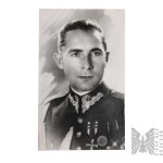 Second Polish Republic Postcard/Print: Certified Officer, Cross of Valor, Honor Guard