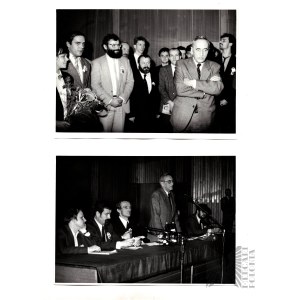 III RP Cztery Fotografie “Kampania Prezydencka 1990” Tadeusz Mazowiecki w Toruniu