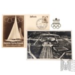 20th Century/Germany: 1936 Berlin Olympic Games, Set: Pin + 2 Postcards/Third Reich/Olympics