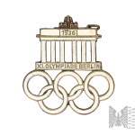 20th Century/Germany: 1936 Berlin Olympic Games, Set: Pin + 2 Postcards/Third Reich/Olympics