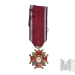 Second Polish Republic Miniature Gold Cross of Merit, Pre-War Hallmarked Silver - Picheta and Pająk Family Collection