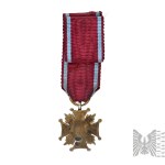 II RP Miniatura Złoty Krzyż Zasługi Srebro Cechowane Przedwojenne - Zbiór Rodzinny Picheta i Pająk