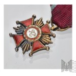 II RP Miniatura Złoty Krzyż Zasługi Srebro Cechowane Przedwojenne - Zbiór Rodzinny Picheta i Pająk
