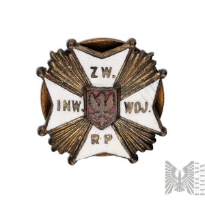 II RP Miniatura Odznaki Związek Inwalidów Wojennych - J. Chyliński Warszawa Zbiór Rodzinny Picheta i Pająk