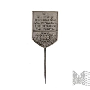II RP Wpinka Pamiątkowa XI Zjazd Związku Inwalidów Wojennych Warszawa 1935 Zbiór Rodzinny Picheta i Pająk