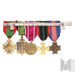 PSZnZ/Francja Szpanga Odznaczeń Francuskich Medal Wojska, Krzyż Wojenny 1939, Krzyż Ochotniczej Służby Wojskowej, Order Wyzwolenia, Krzyż Kombatanta Ochotnika Ruchu Oporu