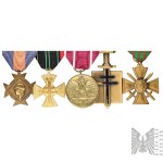 PSZnZ/Francja Szpanga Odznaczeń Francuskich Medal Wojska, Krzyż Wojenny 1939, Krzyż Ochotniczej Służby Wojskowej, Order Wyzwolenia, Krzyż Kombatanta Ochotnika Ruchu Oporu