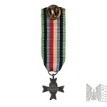 PRL/PSZnZ Miniatura Krzyża Czynu Bojowego Polskich Sił Zbrojnych Na Zachodzie