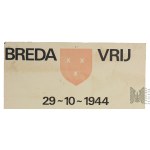 PSZnZ Oprawiony Plakat Wyzwolenie Bredy - 1 Dywizja Pancerna, Stanisław Maczek, Wiewióra