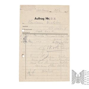 [JUDAICA] 2WŚ/Okupacja Zamówienie Do Getta w Łodzi - 1941 r. - Łódź/Litzmannstadt