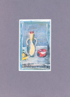 Eugeniusz TUKAN-WOLSKI (1928-2014), Martwa natura z żółtym wazonem