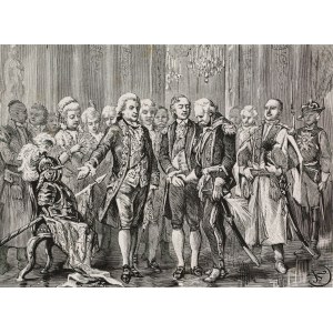 Juliusz KOSSAK (1824-1899), La gratitudine del re nei confronti di Mohort per l'addestramento militare del principe