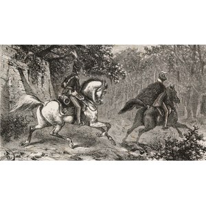 Juliusz KOSSAK (1824–1899), Mohort and Krasicki Travel to the Monastery After Mr. Mohort’s Prophetic Dream About Death