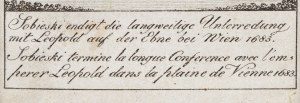 Daniel Chodowiecki (1726 Gdańsk - 1801 Berlin), Spotkanie Jana III Sobieskiego z cesarzem Leopoldem I pod Wiedniem, 1796