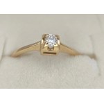 Gold ring with a natural diamond vs. Gross price: $578 USD