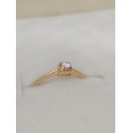 Gold ring with a natural diamond vs. Gross price: $578 USD