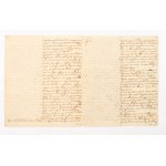 [Czerwony Dwór] - Statement on the actions of the Tsar of Russia regarding Prince Ernest Biron, Regent of Russia and Duke of Courland. No place, no date [ca. 1760]