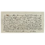 Eliza Orzeszkowa (1841–1910), writer, journalist, and social activist—A short letter to Aureli Drogoszewski. Dated Grodno, January 18, 1905.