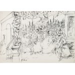 [Sarmatian Procession] - Drawing by Antoni Uniechowski.