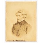 [Adam Mickiewicz (1798–1855), poet] — Photograph of a lithographic portrait of the bard. I. Krieger’s Photographic Studio. Kraków, undated (late 19th century)