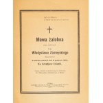 [The Zamoyski Family] - “Eulogy at the Funeral of the Late Władysław Zamoyski. Delivered at the church in Kórnik on October 6, 1924.”