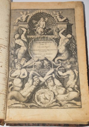 JONSTON Jan - Historiae naturalis de piscibus et cetis libri V [oraz] Historiae naturalis de exangvibus aqvaticis libri IV. Frankfurt nad Menem, 1650.