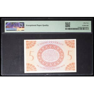 5 francs type “Marianne” dit “Edmond Dulac” - Caisse centrale de la France d’outre-mer 2 février 1944.
