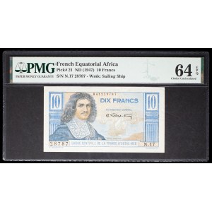 10 francs type “Colbert” - Caisse centrale de la France d’outre-mer ND (1946).